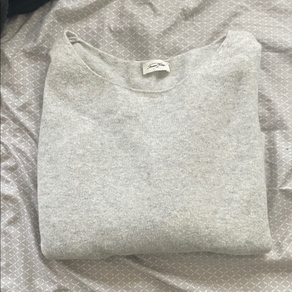American Vintage Light Gray Crew Neck Sweater